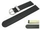 Uhrenarmband 20mm schwarz glatte Oberfl�che Stahlschlaufe (Schlie�enansto� 18 mm)