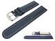 TOP: Uhrenarmband 22mm dunkelblau Wulst wei�e Naht (Schlie�enansto� 20 mm)