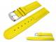 Uhrenarmband 18mm gelb echt Leder Wulst wei�e Naht (Schlie�enansto� 18 mm)