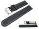 Uhrenarmband XL 18mm schwarz echt Leder Wulst wei�e Naht (Schlie�enansto� 18 mm)