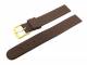 Uhrenarmband 20mm dunkelbraun flach glatte Oberfl�che (Schlie�enansto� 20 mm)