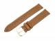 Uhrenarmband 16mm hellbraun echt Strau� ohne/wenig Noppen EULIT (Schlie�enansto� 14 mm)