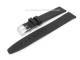 Uhrenarmband 20mm schwarz glatte Oberfl�che matt ohne Naht