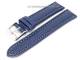 Uhrenarmband 22mm k�nigsblau genarbt wei�e Naht (Schlie�enansto� 20 mm)