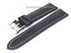 TOP: Uhrenarmband XL 20mm dunkelblau genarbt wei�e Naht (Schlie�enansto� 18 mm)