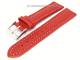 Uhrenarmband XL 20mm rot genarbt robust wei�e Naht (Schlie�enansto� 18 mm)