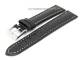 Uhrenarmband 24mm schwarz glatt wei�e Naht (Schlie�enansto� 22 mm)