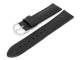 Uhrenarmband 20mm schwarz Kroko-Pr�gung robust wasserfest