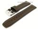 Uhrenarmband 20mm dunkelbraun Sattelleder Doppelwulst glatt