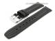 Uhrenarmband 20mm schwarz Sattelleder Doppelwulst glatt