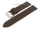 Uhrenarmband 18mm dunkelbraun TITAN-Schlie�e glatte Oberfl�che ohne Naht