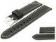 Uhrenarmband 20mm schwarz Fliegerbandoptik glatte Oberfl�che helle Naht