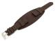 Uhrenarmband 20mm dunkelbraun mit Lederunterlage genarbt