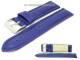 Uhrenarmband 18mm blau weiches Kalbsleder gepolstert abgen�ht