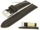Uhrenarmband 18mm dunkelbraun weiches Kalbsleder gepolstert abgen�ht