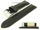 Uhrenarmband 18mm schwarz weiches Kalbsleder gepolstert abgen�ht