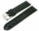 Uhrenarmband XL 22mm schwarz Alligator-Pr�gung seidenglanz (Schlie�enansto� 20 mm)