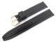 Uhrenarmband 18mm schwarz genarbt helle Naht