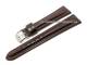 Uhrenarmband 24mm dunkelbraun Kalbsleder gepolstert Sattelnaht