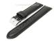 Uhrenarmband 18mm schwarz Kalbsleder gepolstert Sattelnaht