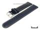 Uhrenarmband 20mm dunkelblau Sattelleder wei�e Naht von Eichm�ller