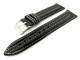 Uhrenarmband 20mm schwarz Sattelleder Doppelwulst wei�e Naht