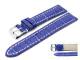 Uhrenarmband XL 20mm k�nigsblau Alligator robust helle Kontrastnaht (Schlie�enansto� 18 mm)