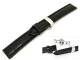 TOP: Uhrenarmband 18mm schwarz Alligator-Pr�gung mit Butterfly-Faltschlie�e
