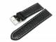 Uhrenarmband 26mm schwarz Alligator robust helle Kontrastnaht (Schlie�enansto� 24 mm)