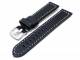 Fliegerband 24mm schwarz glatt mit wei�er Naht (Schlie�enansto� 22 mm)