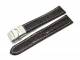 Uhrenarmband 18mm dunkelbraun Faltschlie�e African-Croco wei�e Naht