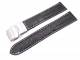 Uhrenarmband 18mm dunkelbraun gl�nzend wei�e Naht Faltschlie�e Kroko-Pr�gung Doppelwulst