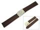 Uhrenarmband 22mm Faltschlie�e dunkelbraun glatt (Schlie�enansto� 20 mm)