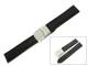 Uhrenarmband 18mm schwarz Faltschlie�e glatt (Schlie�enansto� 18 mm)