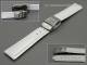 Uhrenarmband 20mm wei� Faltschlie�e glatt (Schlie�enansto� 18 mm)
