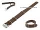 Uhrenarmband 20mm dunkelbraun NATO-Durchzugsband glatt