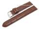 Uhrenarmband 18mm dunkelbraun Alligator-Pr�gung matt (Schlie�enansto� 16 mm)