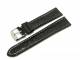 Uhrenarmband 18mm dunkelbraun African-Croco wei�e Naht