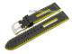 Trendarmband 20mm schwarz sportlich neongelbe Naht