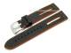 Trendarmband 18mm schwarz sportlich orangefarbene Naht