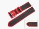 Uhrenarmband 22mm schwarz/rot \