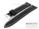 Uhrenarmband 19mm schwarz RIOS Louisiana Alligatorpr�gung helle Naht (Schlie�enansto� 16 mm)