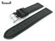 Uhrenarmband 22mm schwarz Fliegerbandoptik Sattelleder glatt von Eichm�ller