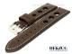 Uhrenarmband 18mm dunkelbraun Racing-Look helle Naht