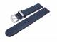 Uhrenarmband 18mm dunkelblau glatt Stahlschlaufe