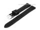 Uhrenarmband 08mm schwarz f�r feste Stege Alligator-Pr�gung (Schlie�enansto� 08 mm)