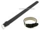 Uhrenarmband 16mm schwarz glatt Leder-Durchzugsband (Schlie�enansto� 16 mm)