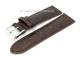 Uhrenarmband XS 24mm dunkelbraun Alligator-Pr�gung robust (Schlie�enansto� 22 mm)