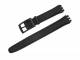 Uhrenarmband f�r Swatch 12mm schwarz Synthetik/Leder glatt