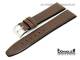 Uhrenarmband 18mm dunkelbraun elegantes Design glatt von Eichm�ller